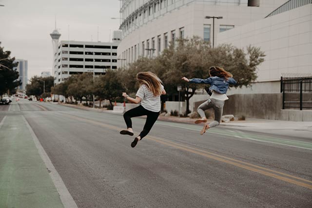 Women Jumping