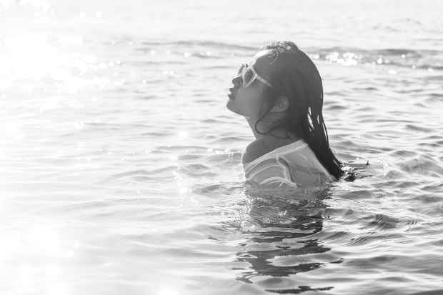 Woman in pool