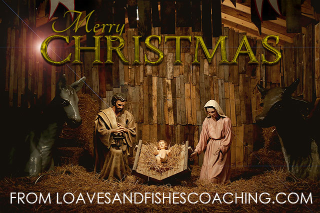 Merry Christmas with Jesus, Mary, and Joseph