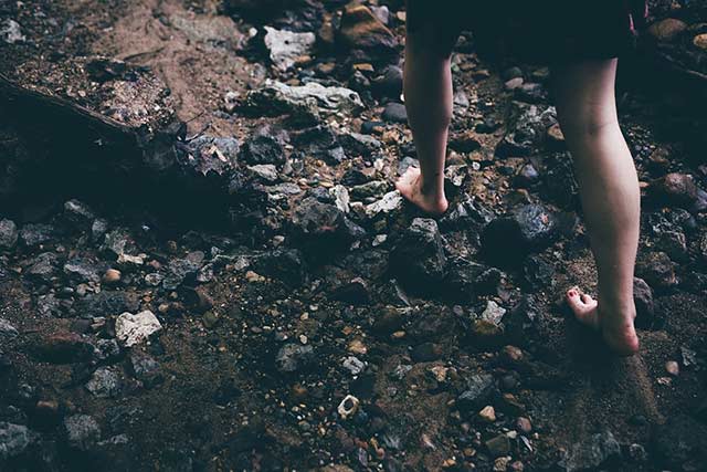 Bare feet through mud and what it has to do with washing feet in the Bible