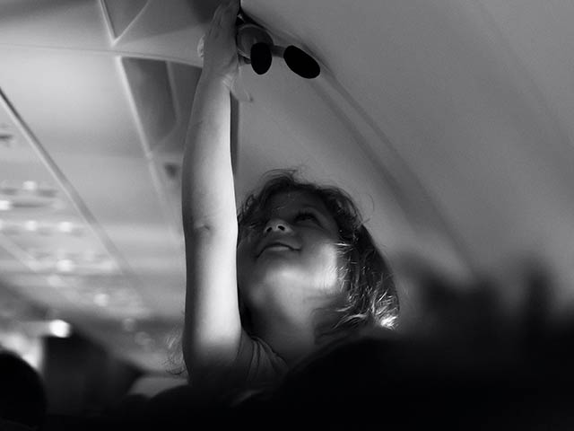 Little Girl in Airplane