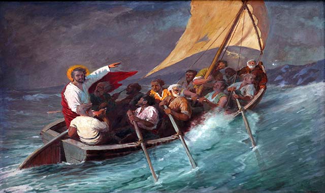 Jesus and the Disciples in a Storm